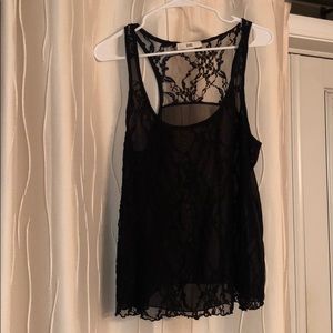 Delicate lace racerback tank